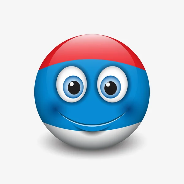 Russische Flagge Smiley — Stockvektor