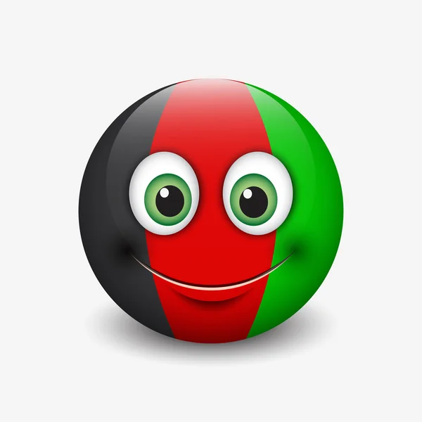Afghanistan vlag smiley — Stockvector