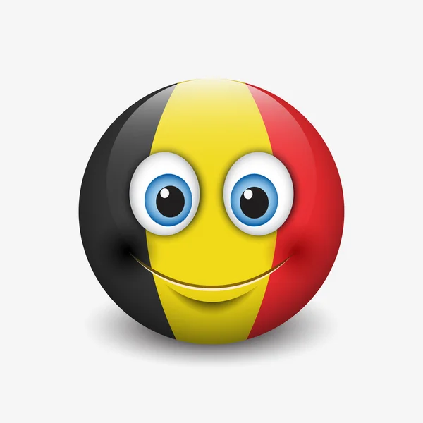 Belgium flag smiley — Stock Vector