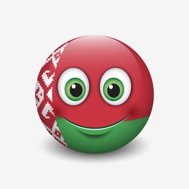 Beyaz Rusya bayrağı gülen