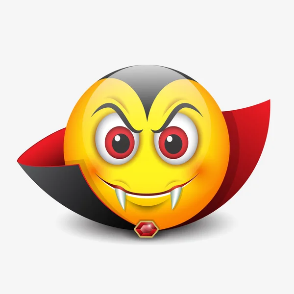 Émoticône vampire, emoji — Image vectorielle