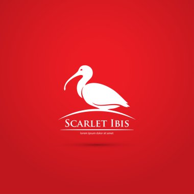 Scarlet ibis symbol clipart