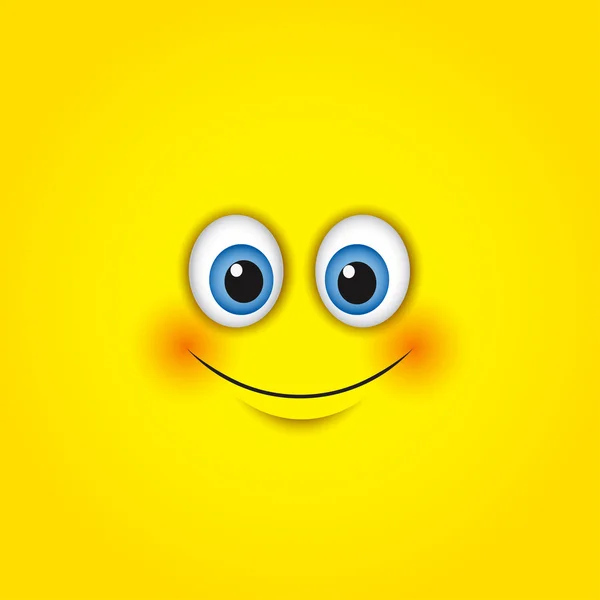 Cute smiling emoticon — Stock Vector