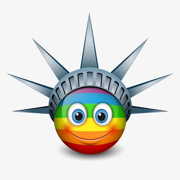 Carino emoticon arcobaleno — Vettoriale Stock