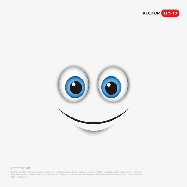 Cute smiling emoticon — Stock Vector