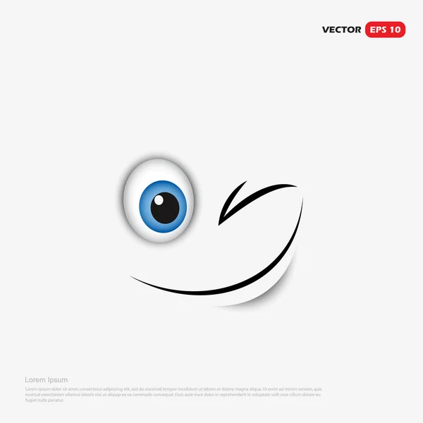 Winking smiley face — Stock Vector