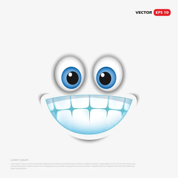 Sourire émoticône visage — Image vectorielle