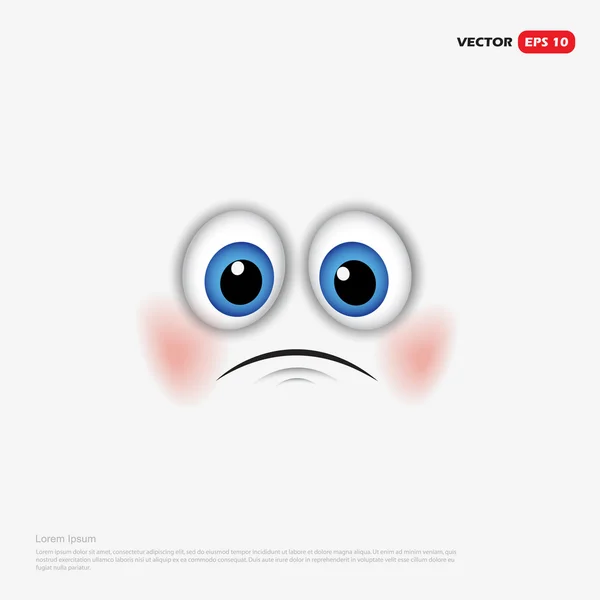 Trauriges Emoticon-Symbol — Stockvektor