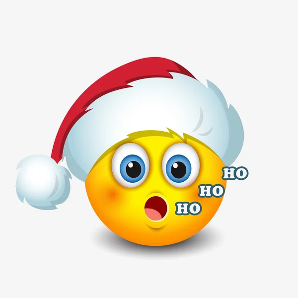 Emoticon bonito Papai Noel — Vetor de Stock