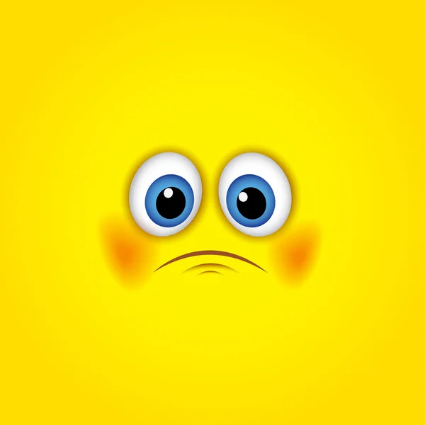 Emoticon amarelo triste — Vetor de Stock