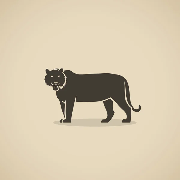 Etiqueta de tigre negro — Vector de stock
