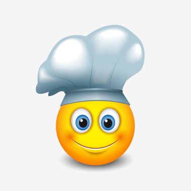 Şirin surat giyen chef şapka