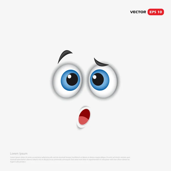 Emoticon des verwirrten Gesichts — Stockvektor