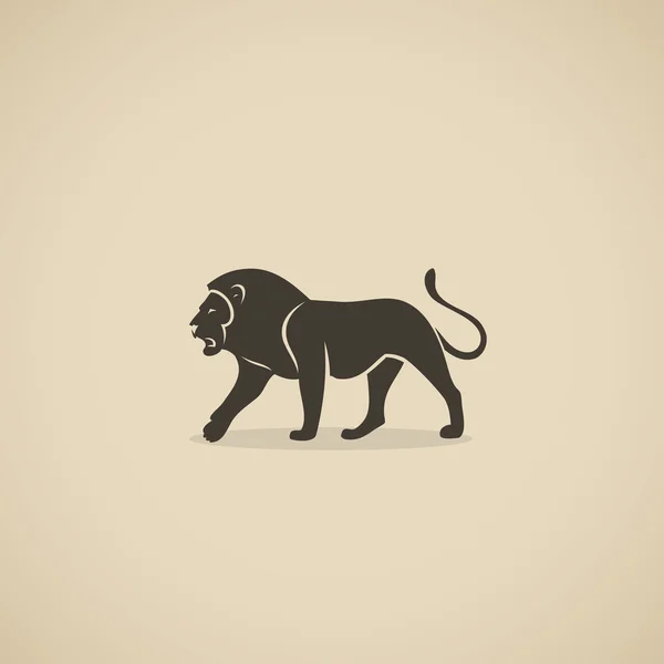 ライオンのシルエットの図 — ストックベクタ