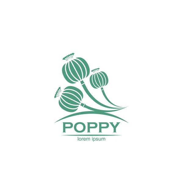 Poppy pods symbol — Stock Vector