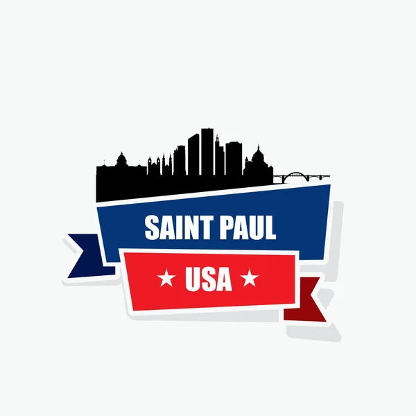 Saint Paul ribbon banner - Minnesota — Stock Vector