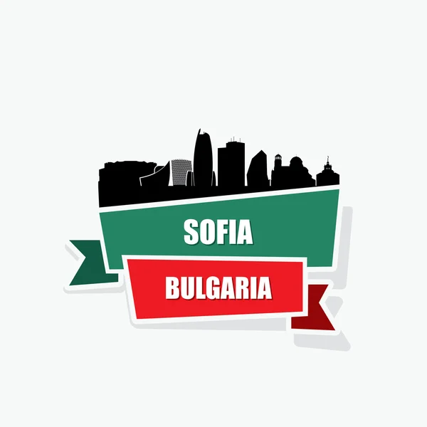 Sofia şerit afiş — Stok Vektör