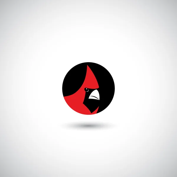 Signo de ave cardinal roja del norte  - — Vector de stock