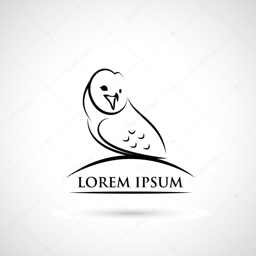 Barn owl sign - vector illustration