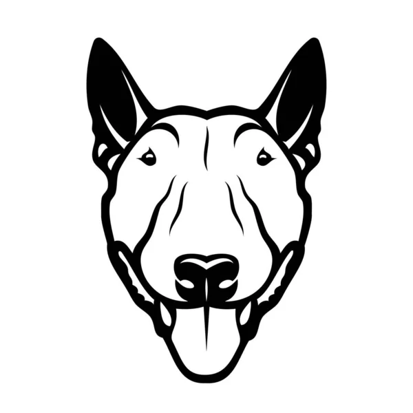 Vektor Illustration Bullterrier Hund — Stock vektor