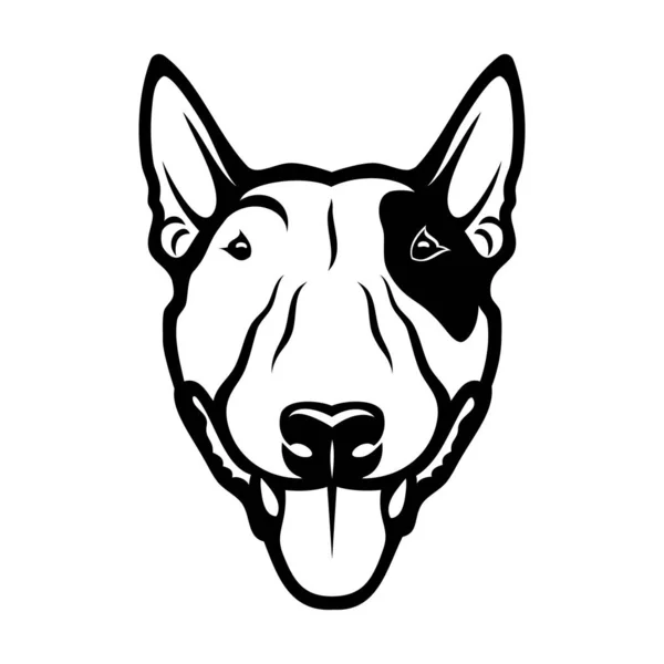 Vektorillustration Von Bullterrier Hund — Stockvektor