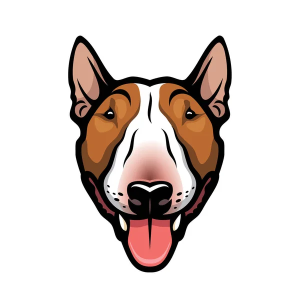 Vector Illustratie Van Bullterrier Hond — Stockvector