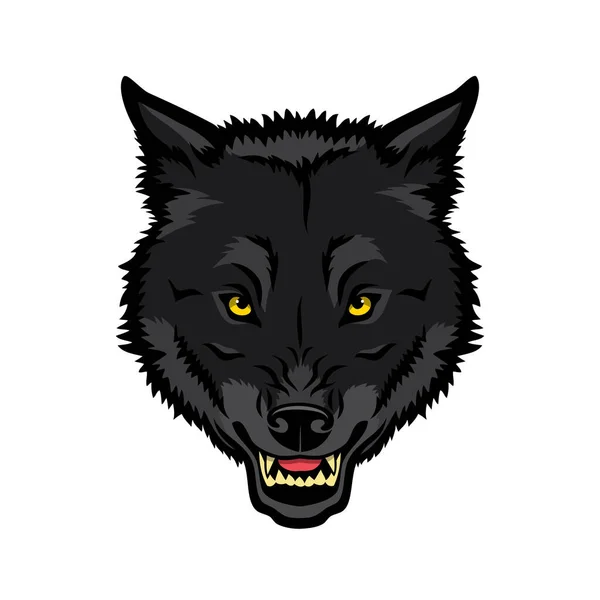 オオカミ頭のベクトル図 — ストックベクタ