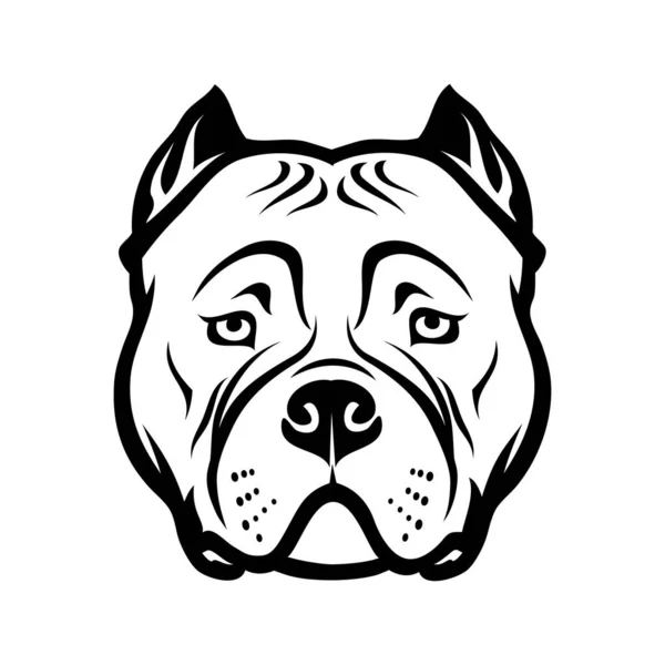 Vektorillustration Des American Staffordshire Terrier Kopfes — Stockvektor