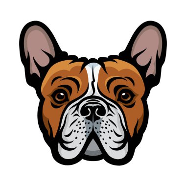 Fransız buldoğunun vektör illüstrasyonu