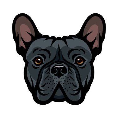 Fransız buldoğunun vektör illüstrasyonu