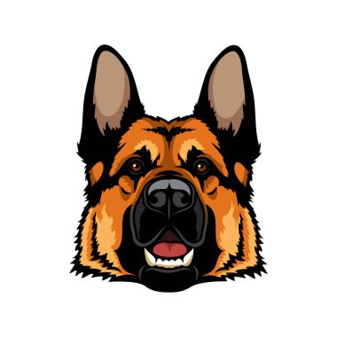 Alman çoban köpeğinin vektör çizimi