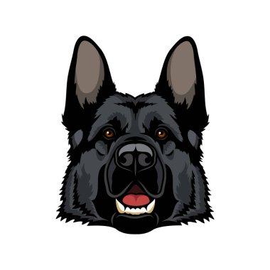 Alman çoban köpeğinin vektör çizimi