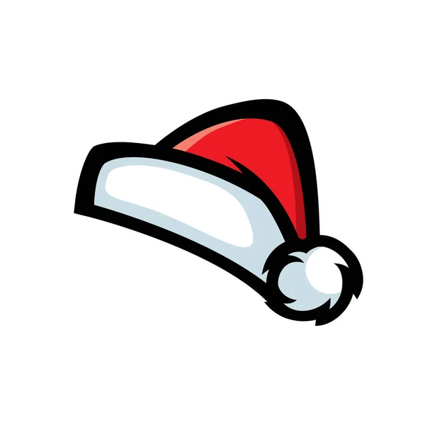 Santa Claus Hat Icon Isolated White Background Vector — Stock Vector