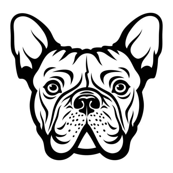 Vector Illustration French Bulldog — Stock Vector