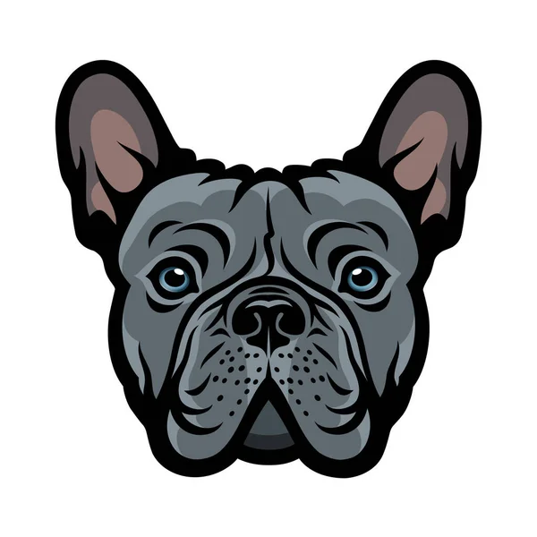 Vector Illustration French Bulldog — Stock Vector