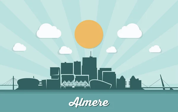 Almere City Icon Vector Illustration — Stock Vector