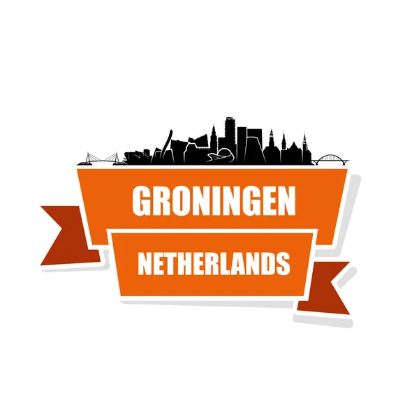 Groningen Icoon Vector Illustratie — Stockvector