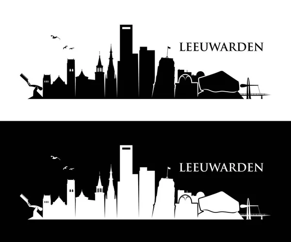 Leeuwarden Ciudad Icono Vector Ilustración — Vector de stock