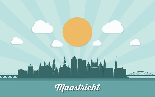 Maastricht Ciudad Icono Vector Ilustración — Archivo Imágenes Vectoriales