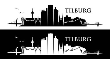 Tilburg ikon vektör illüstrasyonu