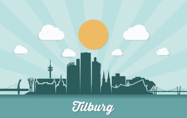 Tilburg ikon vektör illüstrasyonu
