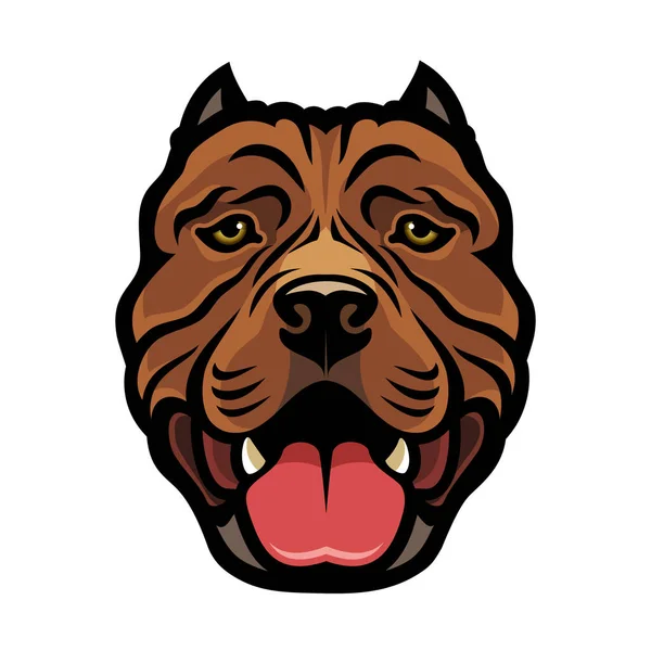 Pit Bull Icono Vector Ilustración — Archivo Imágenes Vectoriales