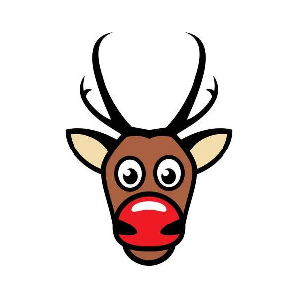 Reindeer Icon Vector Illustration — Stock Vector