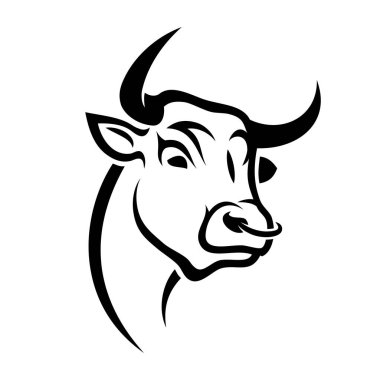 Boğa işareti ya da logo, izole vektör çizimi