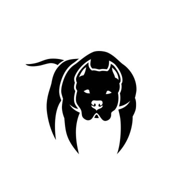 Amerikan Boğa Köpeği, izole vektör çizimi