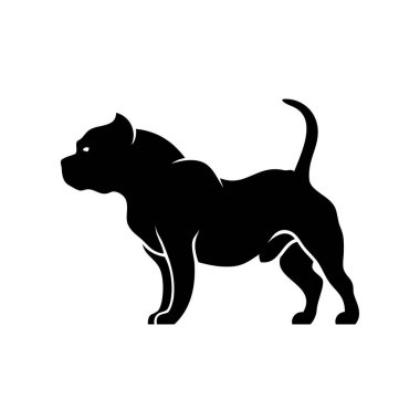 Amerikan Boğa Köpeği, izole vektör çizimi