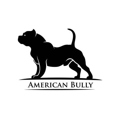 Amerikan Boğa Köpeği, izole vektör çizimi