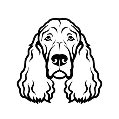 Gordon köpek cinsi, izole vektör illüstrasyonu
