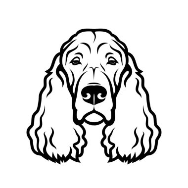 Gordon köpek cinsi, izole vektör illüstrasyonu