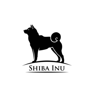 Shiba inu dog izole vektör çizimi